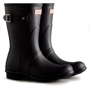 Hunter Classic Black Short Rain Boots; Size 8